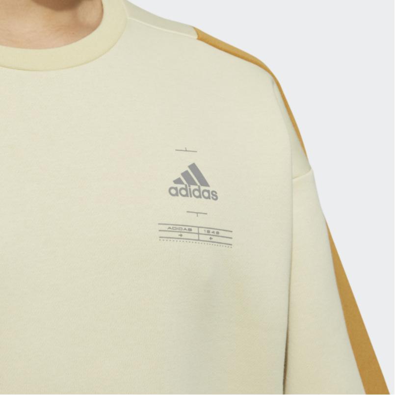 Adidas Повседневная спортивная толстовка с длинным рукавом с логотипом и принтом, мужские топы, желтый HN9023