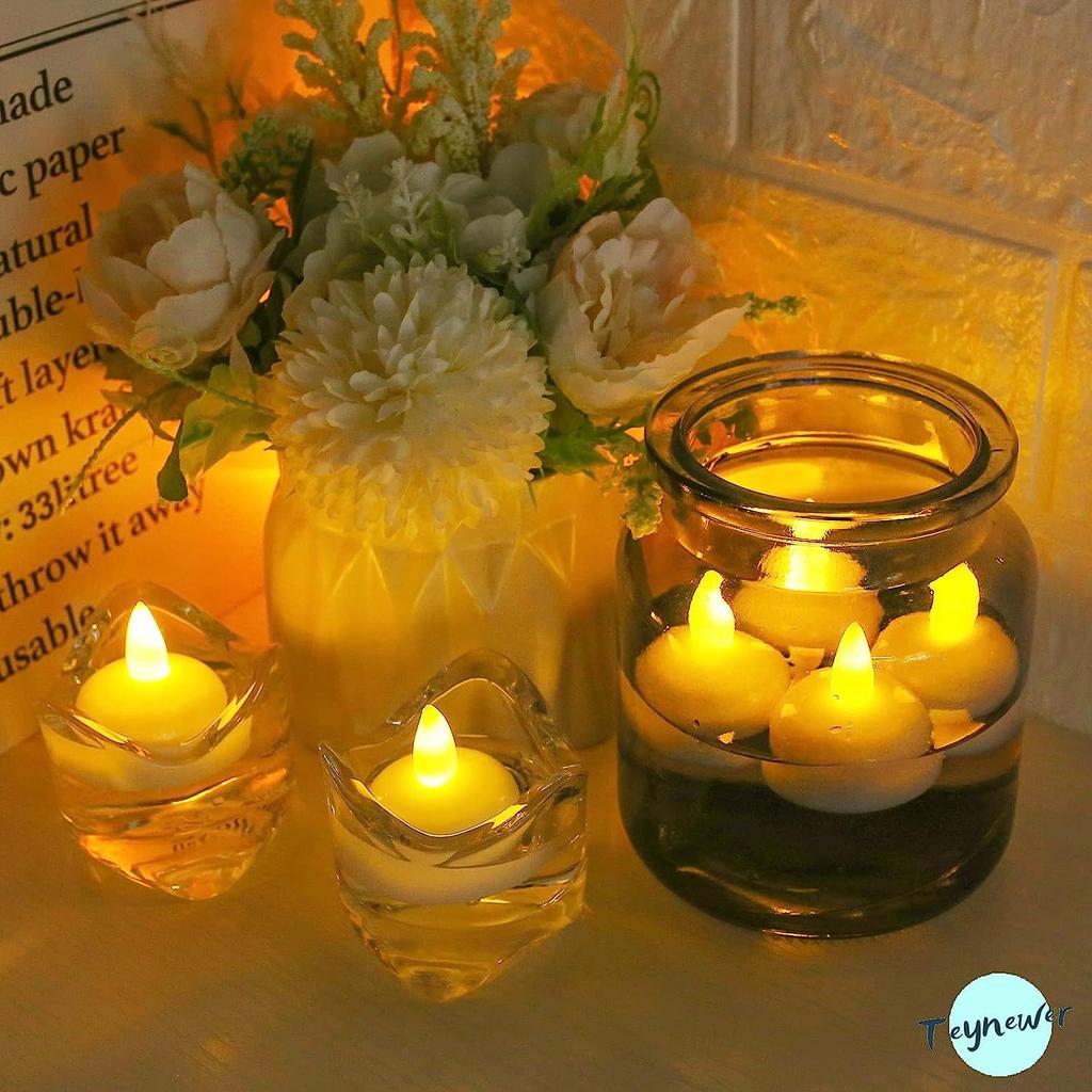 12/24 шт. беспламенных плавающих чайных свечей на батарейках светодиодные бездымные свечи для украшения бассейна свадьбы дня рождения