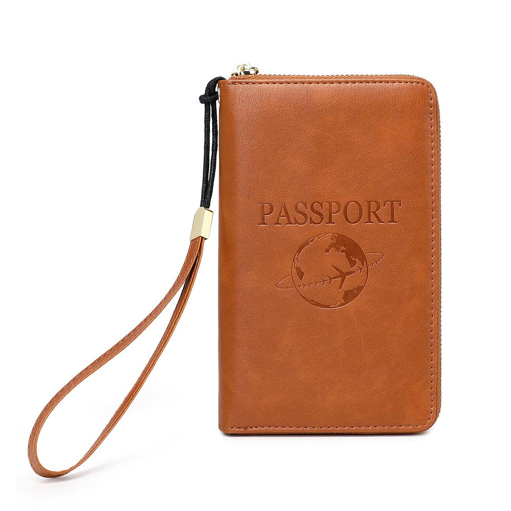New Passport Bag Long Zipper Passport Clip Multifunctional Travel Storage Document Bag