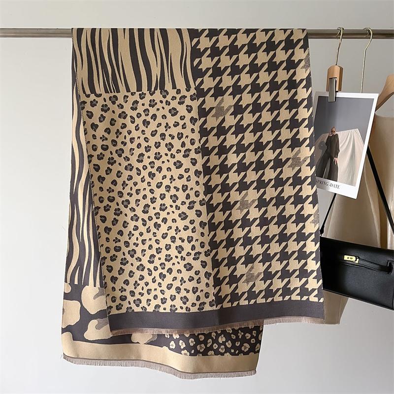 Luxury Winter Scarf Women Cashmere Warm Pashmina Brand Foulard Female Shawls Wraps Thick Soft Bufanda Poncho Scarves Stole