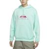 Nike Sweatshirts Unisex Mint Green Hooded Moderate Regular (Unisex) Sweatshirts DR1039 379