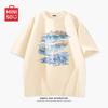 MINISO Повседневная хлопковая футболка свободного кроя с коротким рукавом