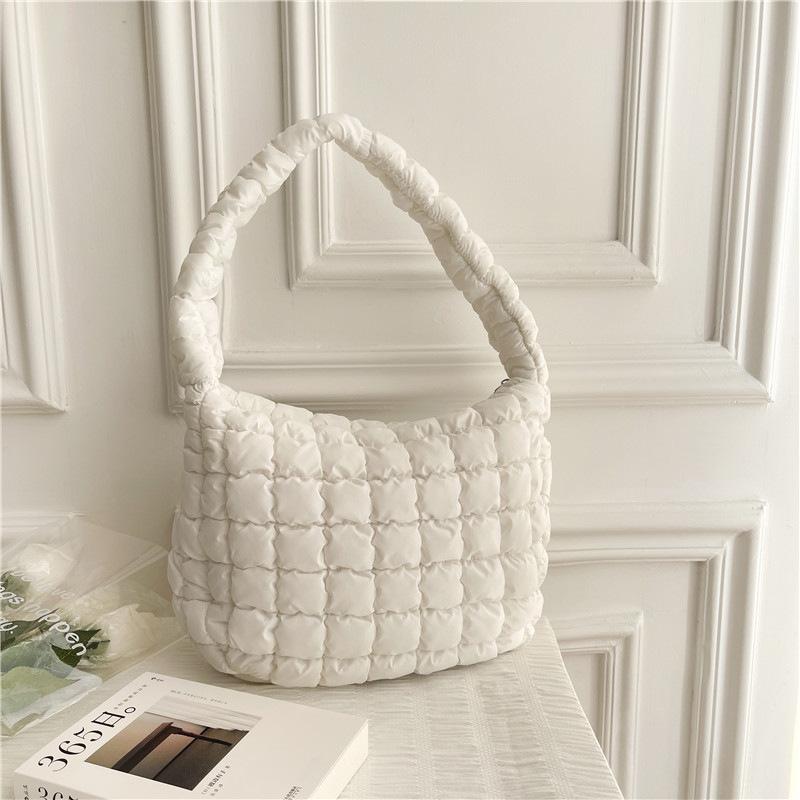 Fashionable Underarm Bag New Cloud Bag Niche High-end Shoulder Bag Down Bag Women Large Capacity Pleated Bubble Bag