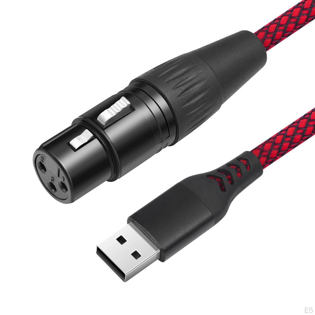 Кабель, USB-штекер на XLR (3-контактный), Женский, Стерео, для Компьютерных Динамиков, Ноутбука, Вокала