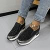 New Women's Single Shoes Versatile Pointed Inner Height Increase Black Glossy Women's Shoes
