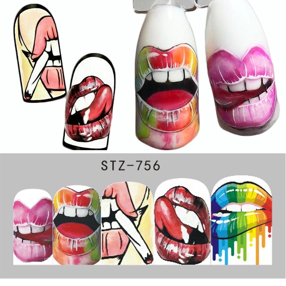 Наклейки на ногти 3D для оригинального маникюра и педикюра, 1 лист 10/25 шт.Широкий выбор рисунков