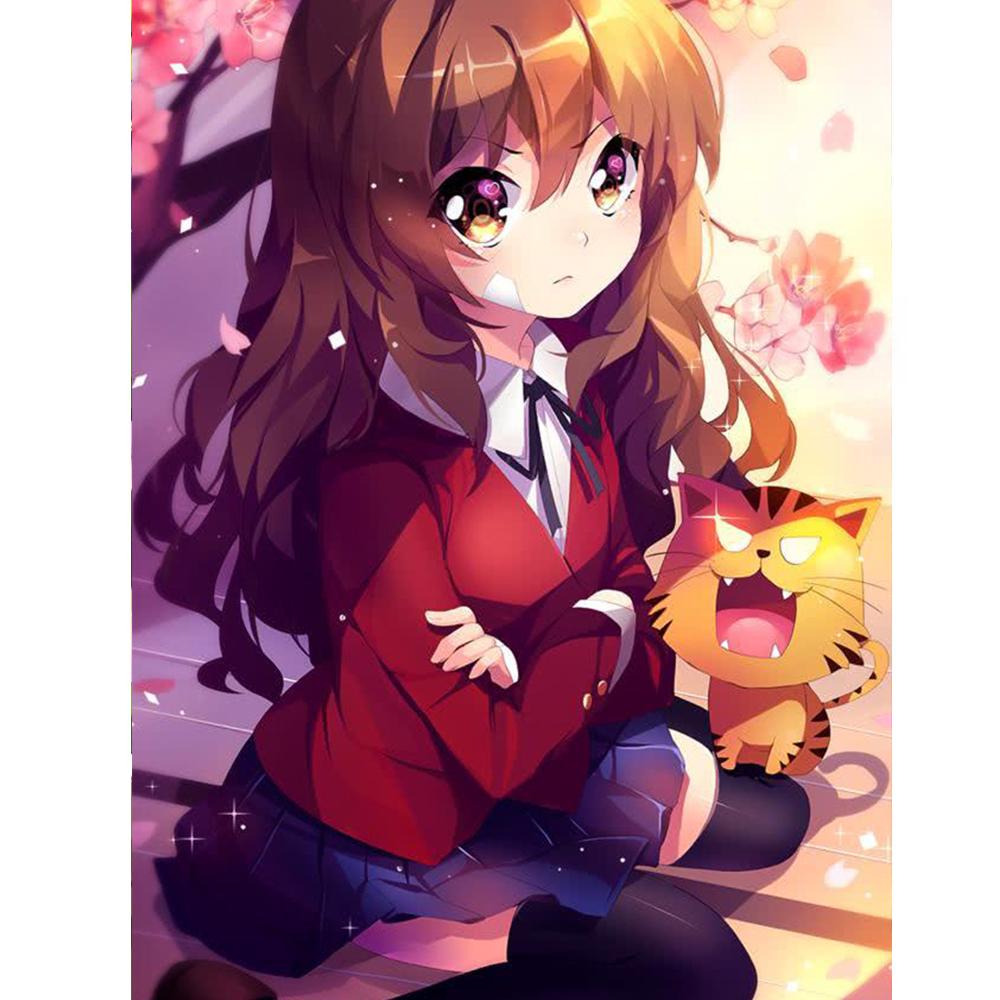 5D DIY круглая Алмазная картина Аниме Алмазная вышивка Полный домашний декоративный подарок