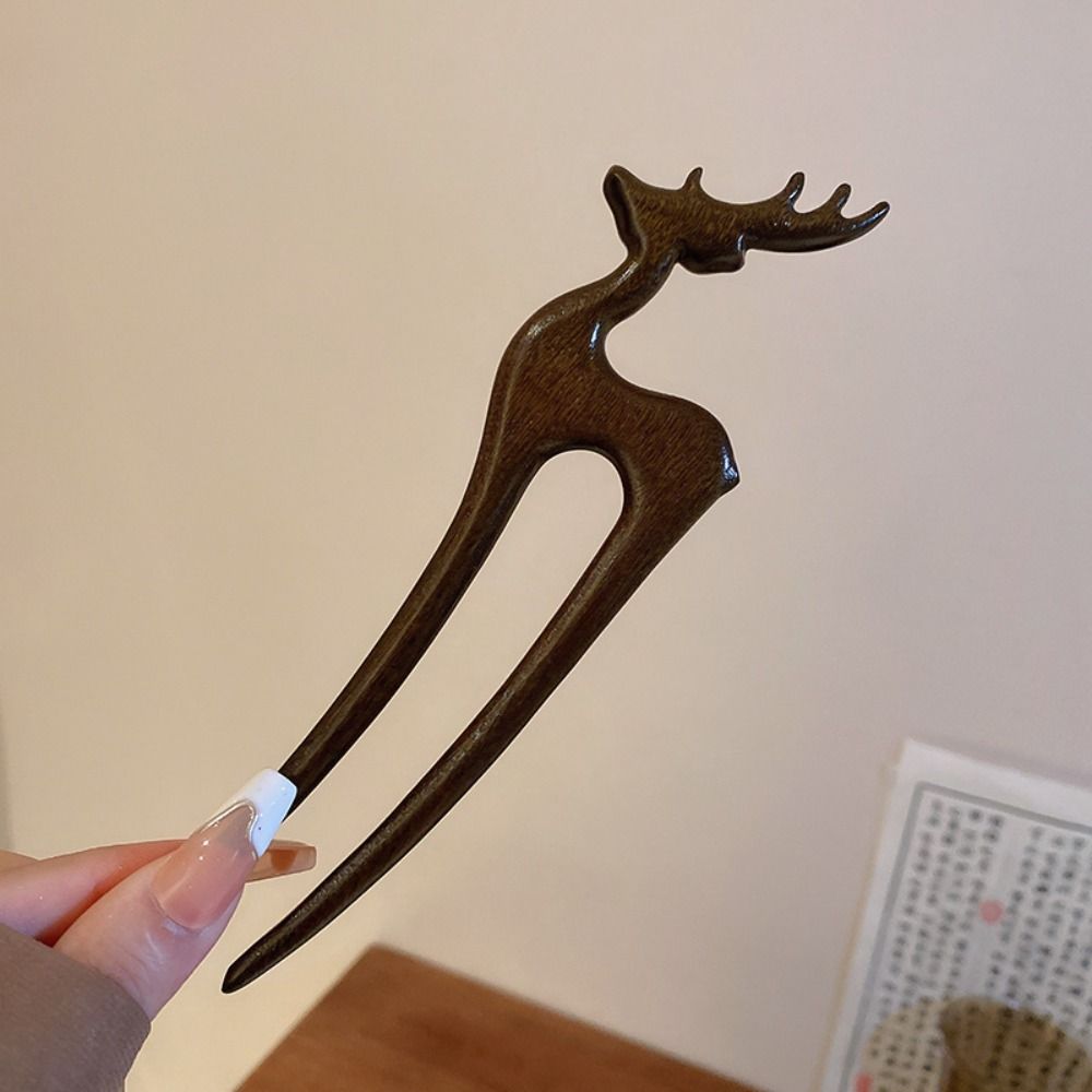 Деревянная палочка для волос из кошачьей шерсти, изысканная шпилька в китайском стиле, аксессуары для волос для девочек