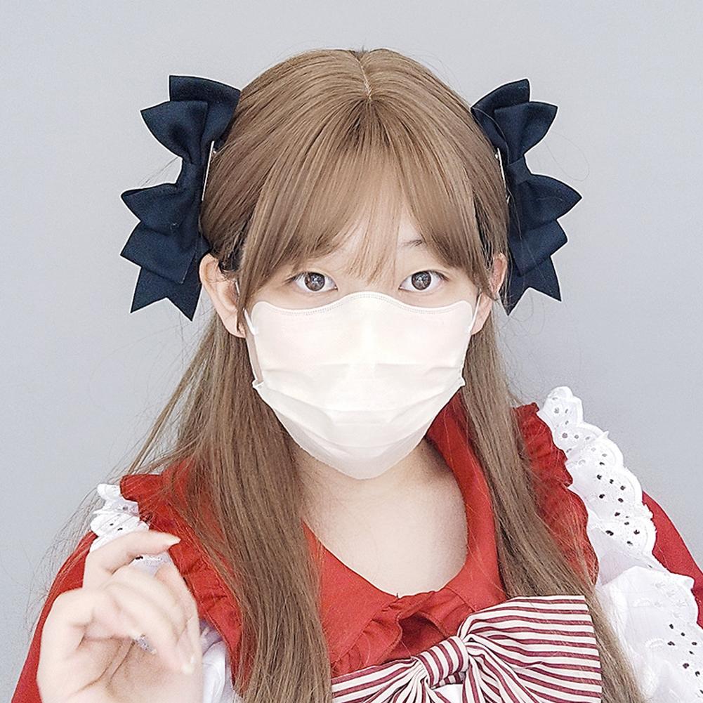 Handmade Big Bow Hair Clip Sweet Cool Girl Hairpin Japanese Double Ponytail Headwear Lolita Cosplay Headdress Jk Uniform Hair Accessory #468713