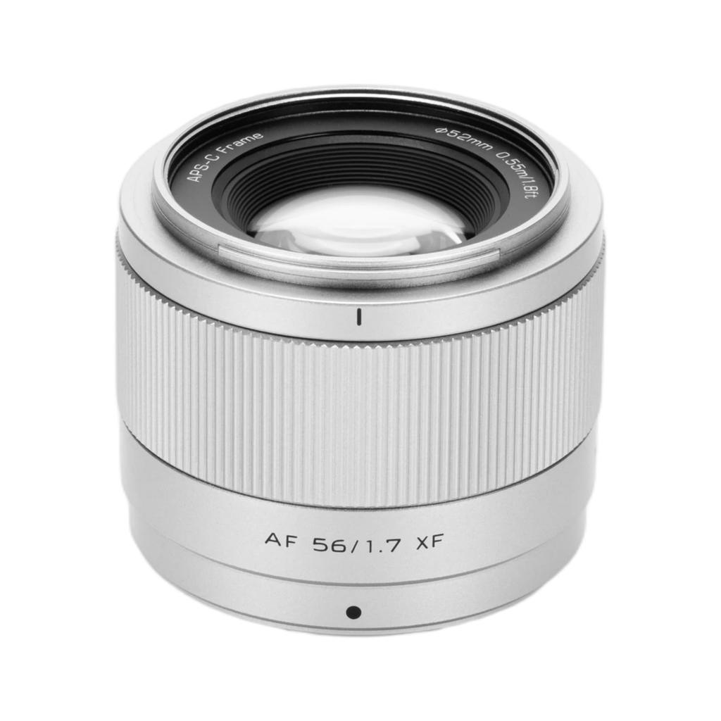 VILTROX AF 56mm XF AIR Fujifilm compatible large aperture prime F1.7 X-mount F/1.7 lens, silver.