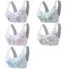Women Butterfly Printed Bra Front Buckle Bra Support Bra