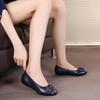 Women's Female Ladies Mother Woman Flats Shoes Loafers Genuine Leather Slip On Summer Round Toe Size 35-43