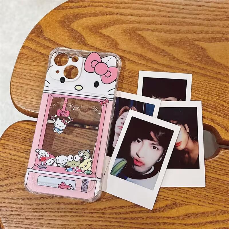 Мультяшный держатель для карт Hello Kitty Чехол для Iphone 17 Pro Max 17 Air 16 15 14 12 13 11 Pro Max 16e 15 16 Plus 12 13 mini Обложка