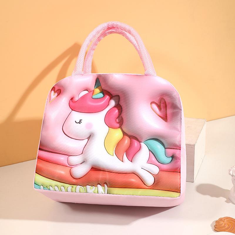 Милая сумка для ланча с принтом и мультяшным дизайном для детей, с функцией термоизоляции и сохранения свежести, органайзер, сумка-тоут на молнии