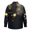 Men'S Christmas Casual Loose Fitting Long Sleeved Printed Shirt