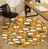 Garfield Pattern Round Rug, Indoor/Outdoor Mat, for Picnic, Gameroom, Bedroom, Office, Living Room, Home Decor Carpet, Birthday Gift