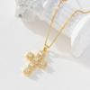 Роскошное колье-подвеска Крест Iced Out, Религиозный чокер с гало из кубического циркония, Хип-хоп украшение с символом веры, Подарок для женщин и мужчин
