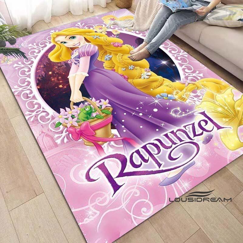 Коврик для пола Дисней Мультфильм Рапунцель Принцесса, Ковер для Дома Гостиной Спальни Дивана Прихожей Кухни Декор Нескользящий Коврик