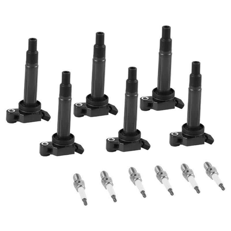 Ignition Coils& Spark Plugs(6Pcs) For Toyota Camry Lexus UF267 610-58572 673-1301 90919-02234 99917022790