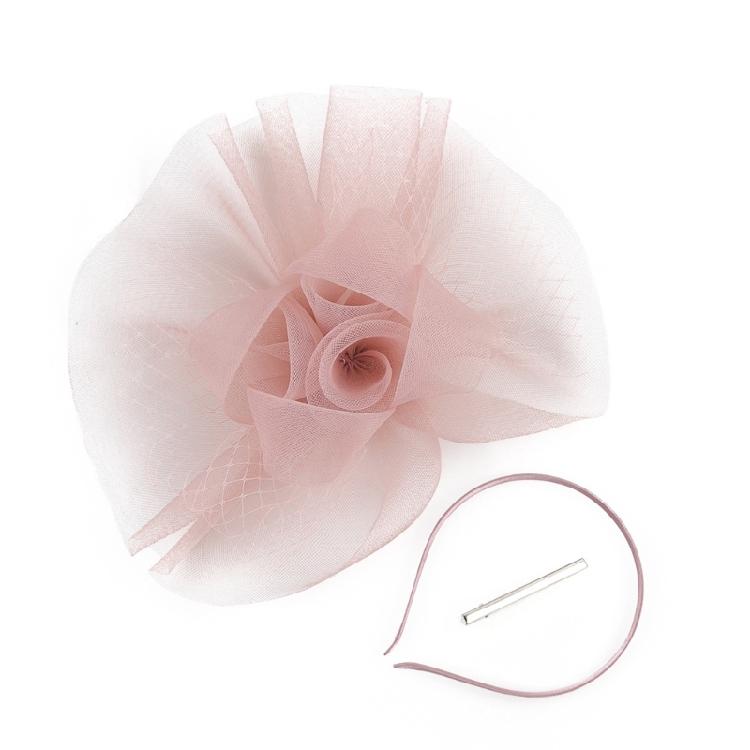 Шляпка-fascinator Цветок Сетка Декоры Повязки на голову и Заколка Для чаепития Головной убор Дышащая Полиэстеровая ткань Свадебный аксессуар