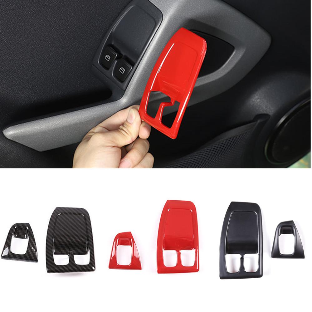 Car Window Lift Button Frame Cover Trim Sticker Fit For Mercedes Benz Smart 451 Fortwo 2010-2015 Auto