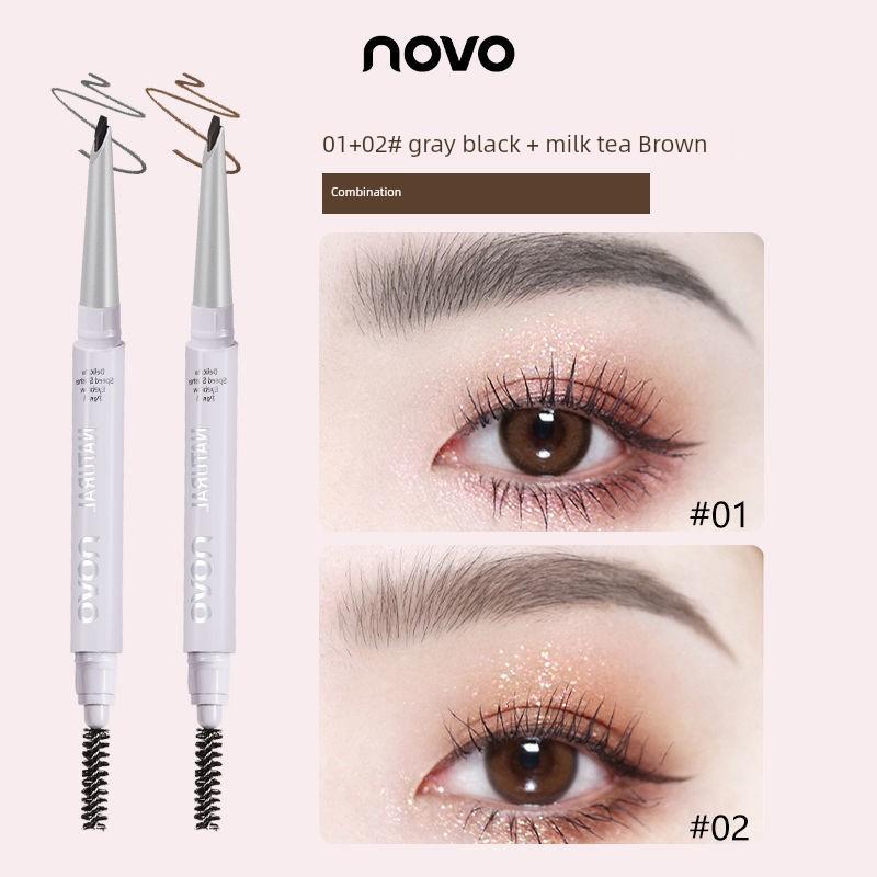 Novo Automatic Cut-Free Eyebrow Pencil Cut Eyebrow Pencil Long Lasting Waterproof Non-Decolorizing Distinct Look Wild Eyebrow Newbie Beginner