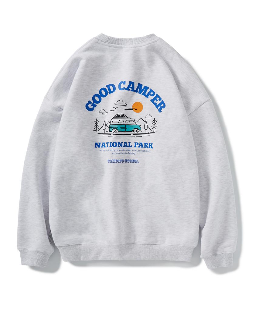 Толстовка Peullukeu Good Camper с надписью, пепельно-серый, Fmt3050-Z