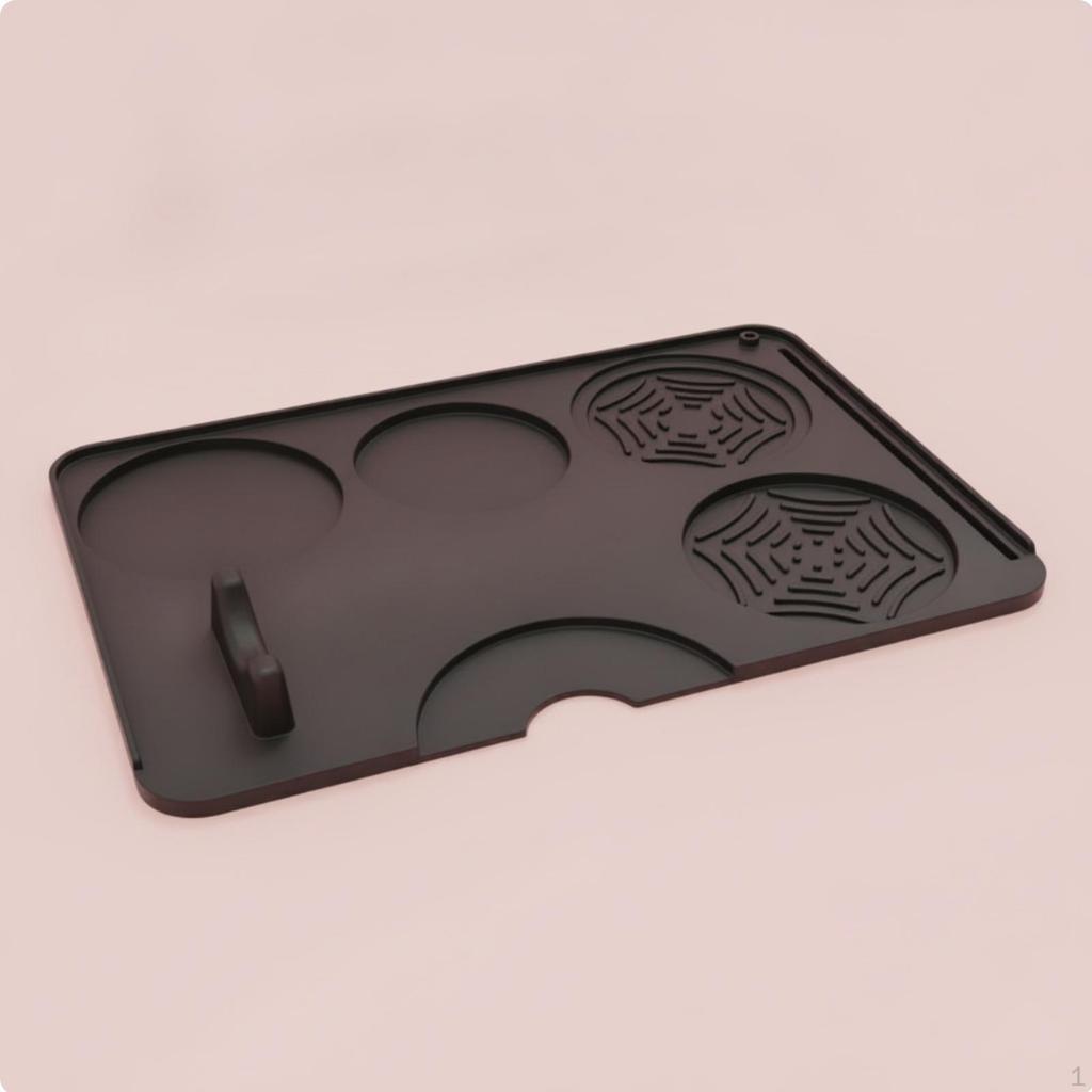 Silicone Espresso Pressing Mat NonSlip Coffee Tamper Station MultiCompartment Design Portafilter