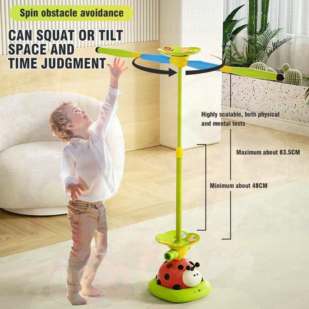 Музыкальные прыгающие спортивные игрушки Многофункциональная игра с бросанием колец и стреляющая установка для детей Фитнес-тренировка Домашняя уличная игра