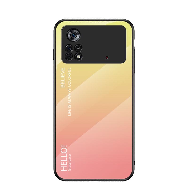 PocoX4 Pro Case Gradient Tempered Glass Cover For Xiaomi Poco X5 X4 GT X3 NFC C40 Xiomi Pocophone M3 M4 M5 S M5s Cases