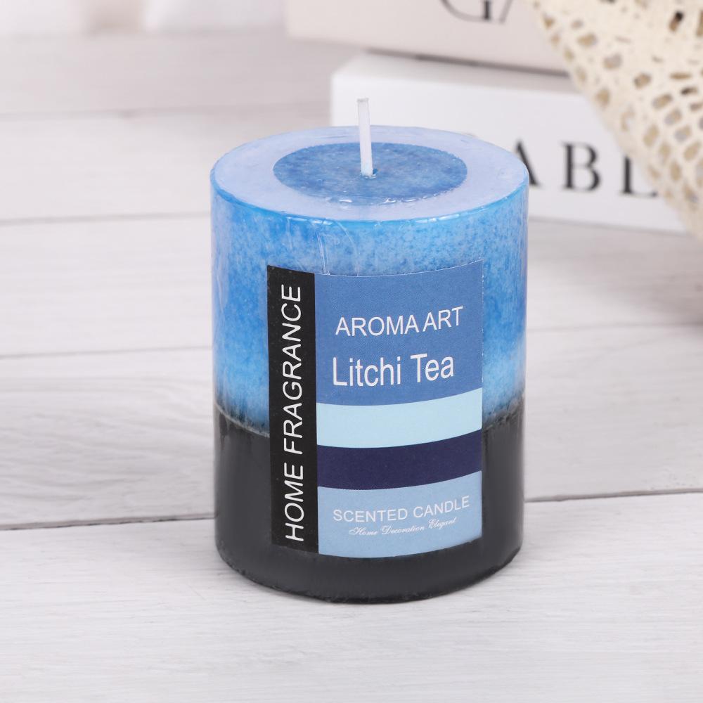 Винтажные цилиндрические ароматические свечи ручной работы для дома, не для романтики, аварийное освещение, свадебные церковные свечи