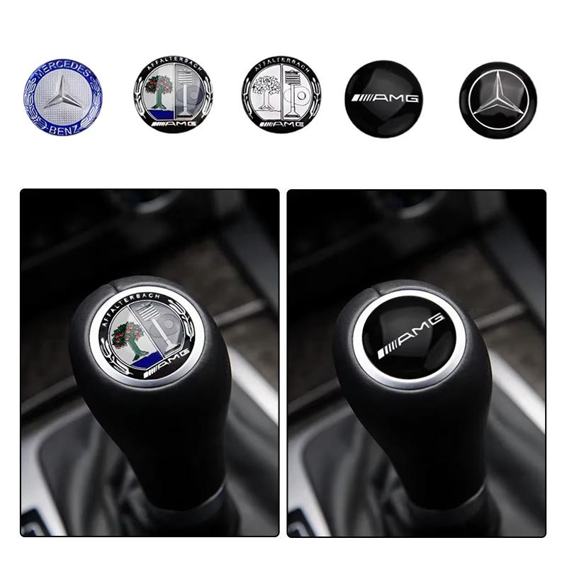 HOT SALE Gear Lever Decoration Shifter Head Emblem Sticker Mercedes Benz AMG W204 W205 W203 W211 W212 W213 W201 W210 W124 W126 YA1