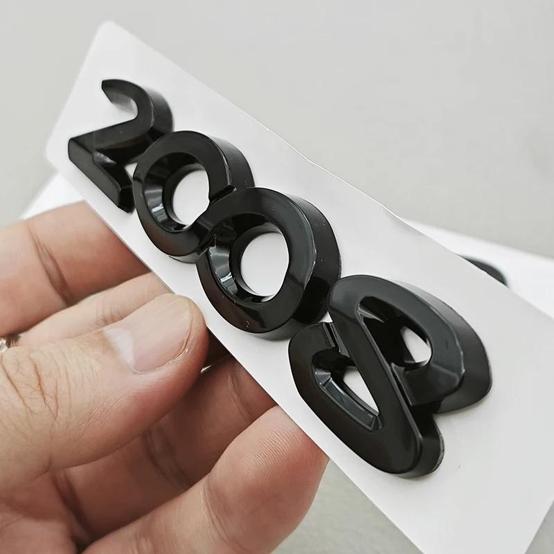 Older 3D ABS Car Letters Logo 2008 3008 Rear Trunk Badge For Peugeot 2008 3008 Sticker Emblem Replace Exterior Accessories