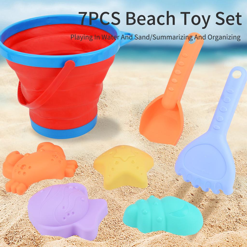Foldable Beach Bucket Tool Set Children'S Sand Shovel Summer Outdoor Water Toys Boys And Girls Toys