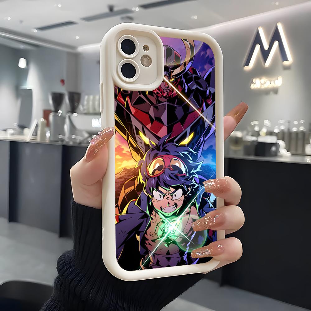 Чехол для телефона Аниме Гуррен Лаганн Для IPhone Air 17 Pro Max 16 E 15 14 Pro Max 13 12 11 Mini Plus Мягкий Силиконовый Белый Чехол