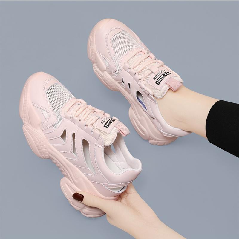 Туфли для папы с выемкой, женская мягкая подошва, новинка 2024 года, тонкая посадка, повышенный комфорт и воздухопроницаемость, повседневная спортивная женская обувь