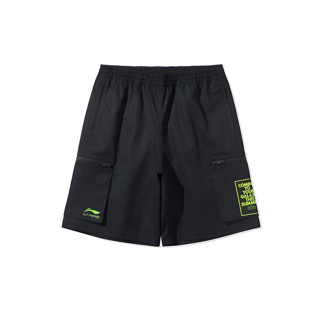 Li Ning Casual Elastic Sports Shorts Men Shorts Black AKSQ137-2