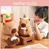 Adorable Capybara Plush Toy With Cartoon Flower Design For Cozy Home Decor