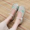 Fashion Spring Autumn New In Stylish Aesthetic Casual Linen Embroidery Women's Flat Shoes High Quality Comfortable 39 Ladies Footwear