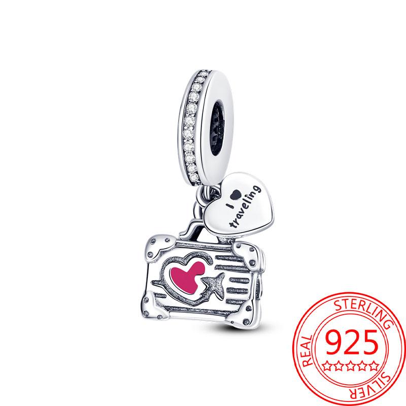 Copper Metal Paris Tower Aircraft Travel Charm Bead Component Pendant Bead Component Bead Components Compatible With Charm Bead Component Authentic