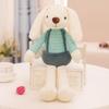 Cuddly Cartoon Long Eared Bunny Plush Toy Vest Stuffed Animal Doll Gift Kids
