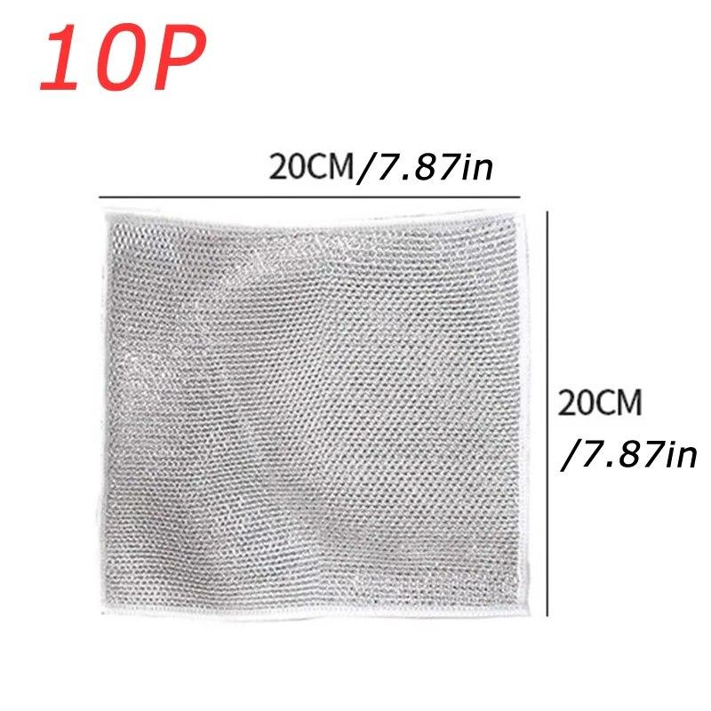 20024 Новая многофункциональная проволочная тряпка, не царапающаяся, 5 упаковок из мягкой проволоки, безопасные для мытья посуды с антипригарным покрытием, легкое полоскание