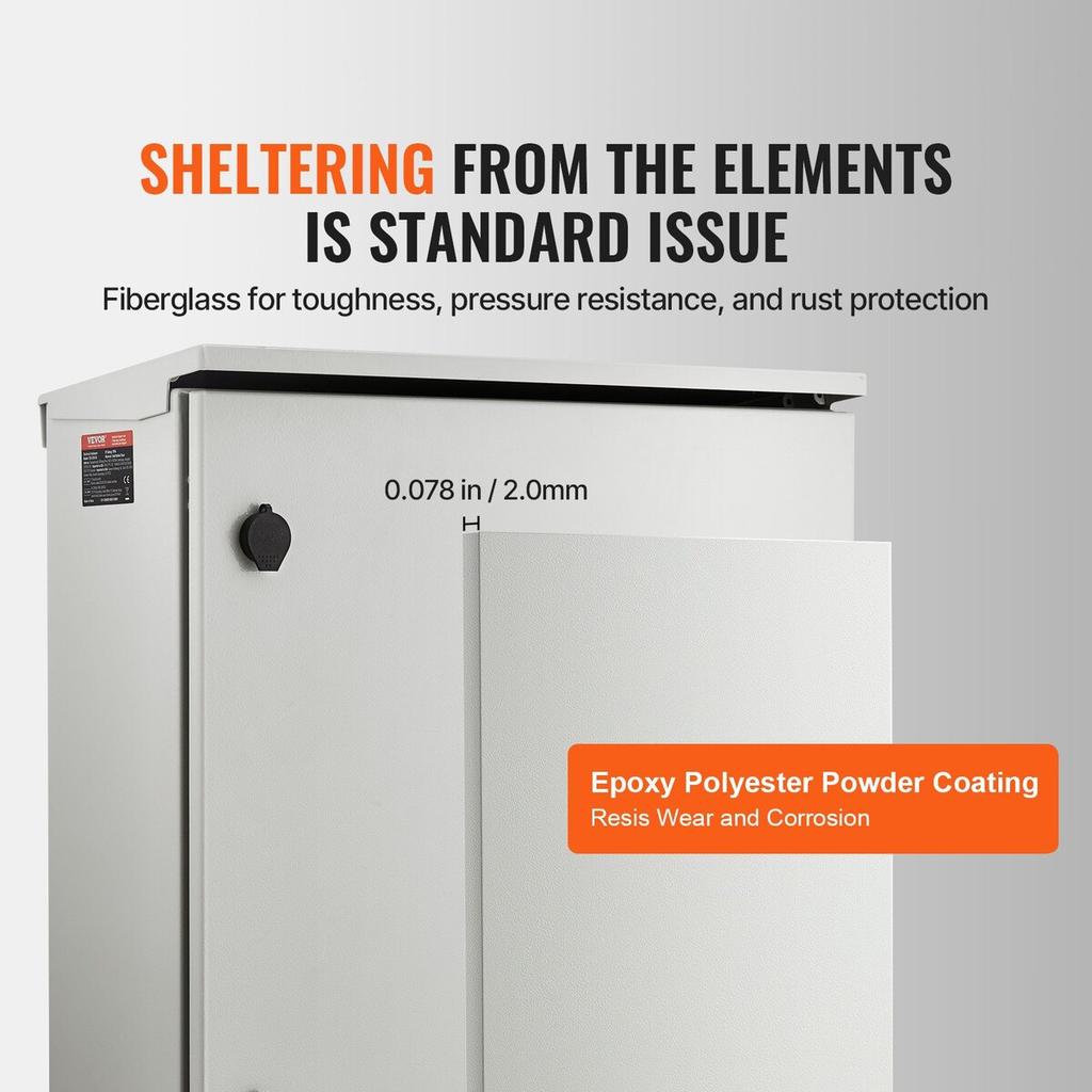 Electrical Steel Enclosure Box NEMA 4 Outdoor Enclosure 24 x 24 x 8'' UL