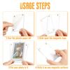 Ticket Commemorative Storage Holder Transparent Acrylic Magnetic Photo Frame Fridge Sticker Display Frame Home Decoration