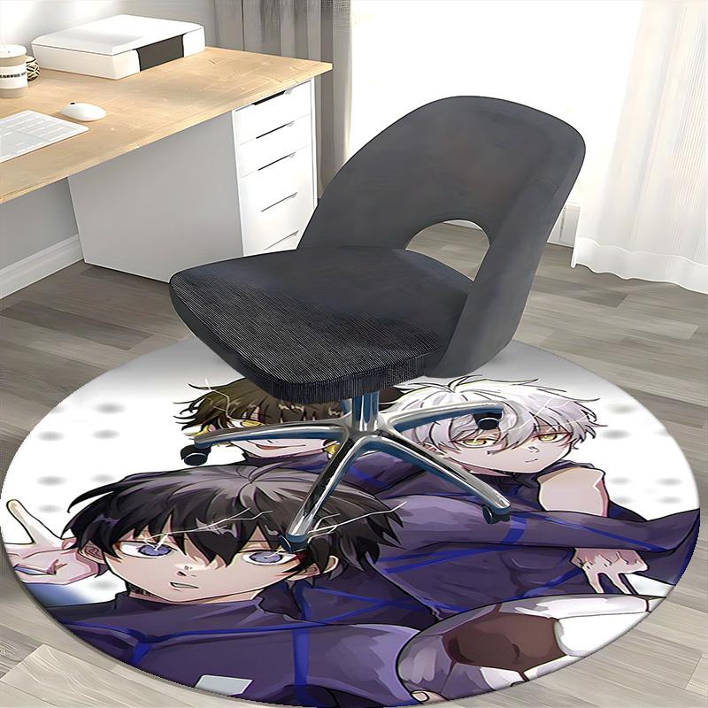 1pc Round Carpet - Office Chair Mat, Non-Slip Rug for Anime Lovers | Festival Gift, Seasonal Decor | Suitable for Home Office, Living Room