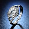 Exquisite Love One-carat Simulated Moissanite Open Ring Women's Zircon Live Heart Ring