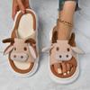 Women Slippers 2024 New Hot Sale Plush Slippers Indoor Adults Cartoon Sandals Couples Cute Home Slides Women Zapatos De Mujer