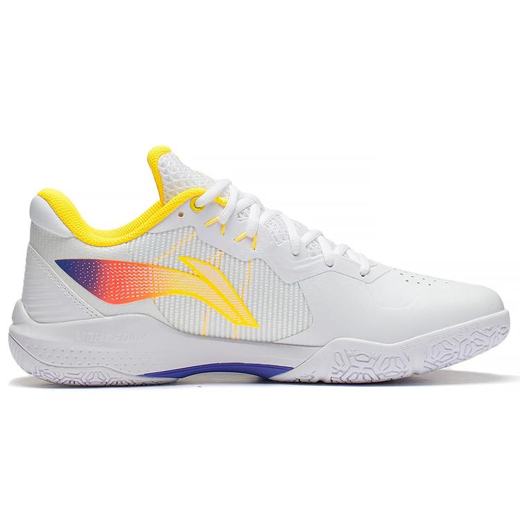 New LiNing Thunder Series Anti Slip Wear Resistant Low Top Badminton Shoes Unisex Standard White AYAS018-3
