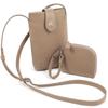 Сумка через плечо из термоусадочной кожи для смартфона с кошельком для монет Sand Beige 52522 [Kitamura] Z-0624 Женская