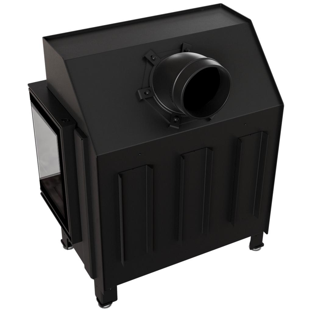 Fireplace KRATKI ZIBI ECO 9.9 kW Ø 180 right corner